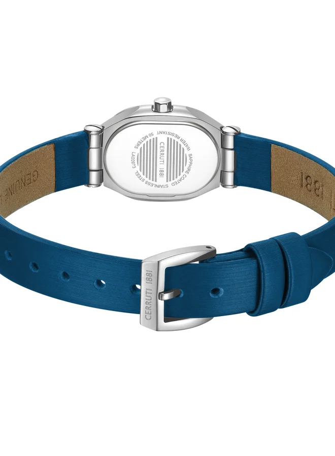 CERRUTI 1881  Women's Aosta Blue Mother of Pearl Dial Leather Strap Analog Watch for Women 19mm for Women | Best Price UAE